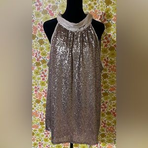 Impressions Sequin Halter Blouse
